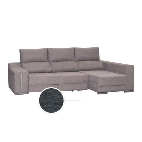 DALI 3P+CHAISE DER. SEMINIDO 01 GRIS OSCURO