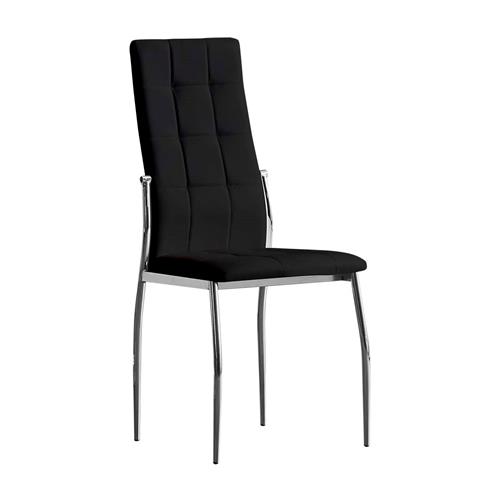 MIKONOS SILLA P/MET. CROMO PU/RENE 01 NEGRO