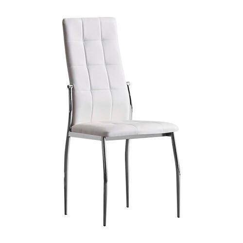 MIKONOS SILLA P/MET. CROMO PU/RENE 11 BLANCO