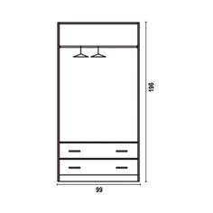 READY ARMARIO 2P.2C. 100CMS C/ARTICO>180 2