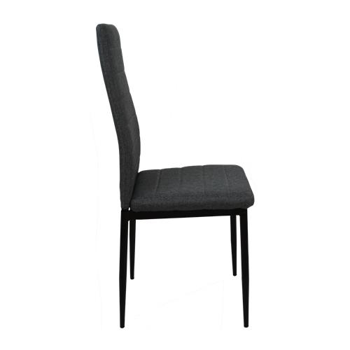 BENI SILLA COMEDOR TELA GRIS P/NEGRA >103