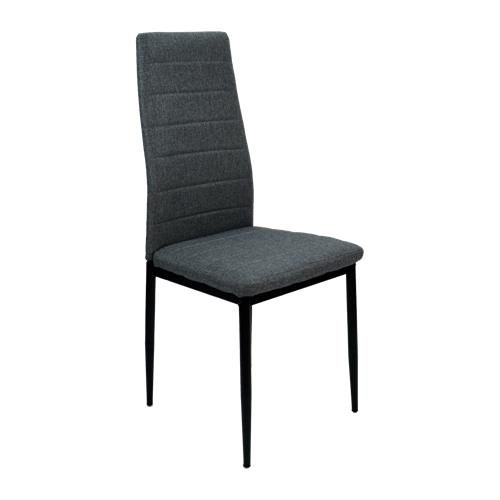 BENI SILLA COMEDOR TELA GRIS P/NEGRA >103