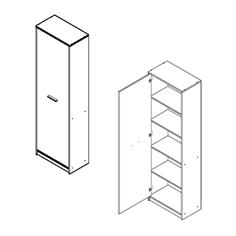 NEPO ARMARIO 1P 60CM CAMBRIAN/BLANCO>105 2