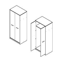 NEPO ARMARIO 2P 80CM CAMBRIAN/BLANCO>106 2