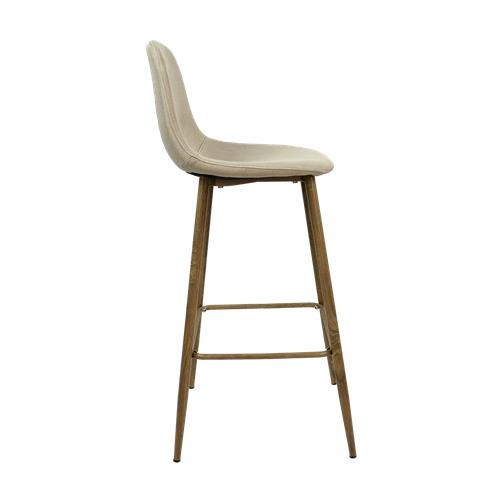 XS2499 STOOL TABUR.TELA BEIGE OSC. P/C. ROBLE BS28