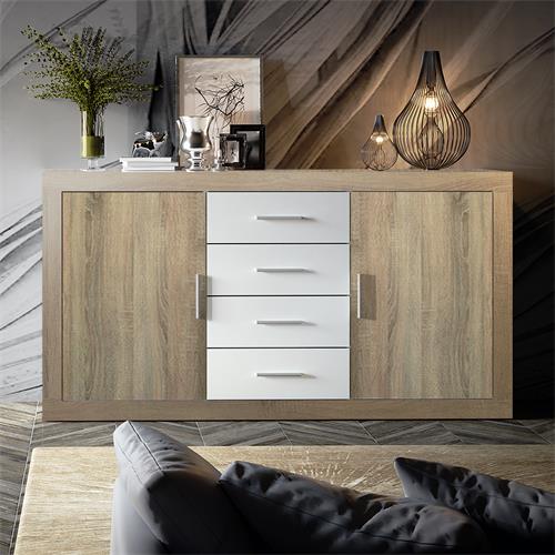 ELBA APARADOR 160CMS C/CAMBRIAN/BLANCO