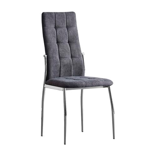 MIKONOS SILLA P/MET. CROMO T/NIDO 01 GRIS OSC.