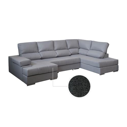 ITALIA RINCON DER+CHAISE TAP.ORION 11 GRIS ANTR.