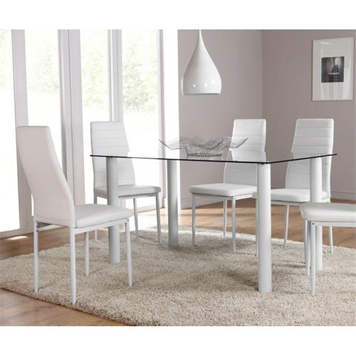 BASIC PACK MESA 110x70CM+4 SILLAS C/BLANCO