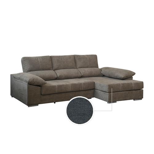 DANIEL 3P+CHAISE DER. SEMINIDO 01 GRIS OSCURO