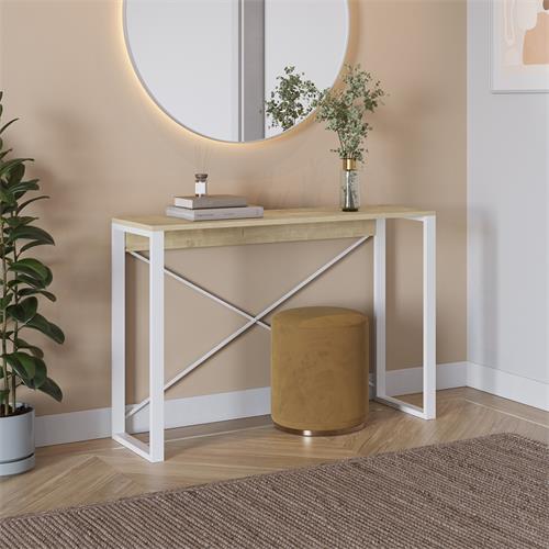 ARCHIE CONSOLA 110cm ROBLE PATA BLANCA