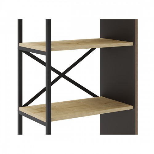 ARA ESTANTERIA 58cm ROBLE/NEGRO SILKY