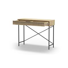 ECRIN CONSOLA 1C ROBLE PATA METAL 2