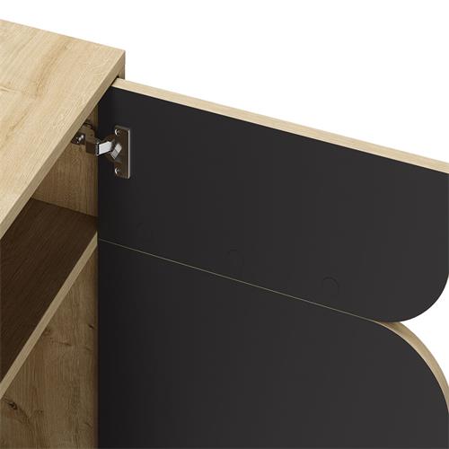 NOLA MUEBLE AUX. 2P 95cm ROBLE/NEGRO SILKY PATA ME