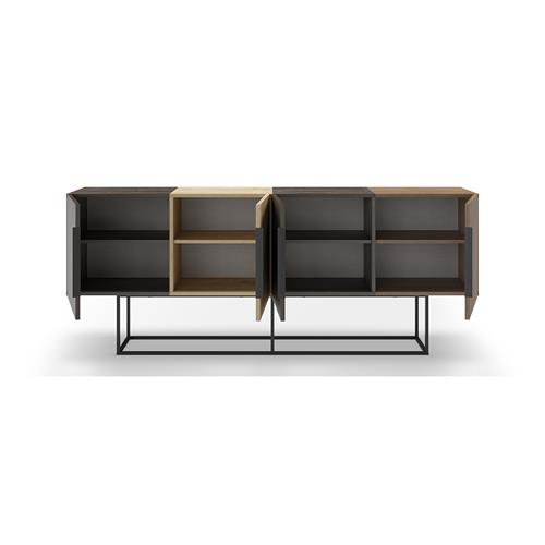 TITAN APARADOR 4P 200cm MARRON OSC/ROBLE/NOGAL