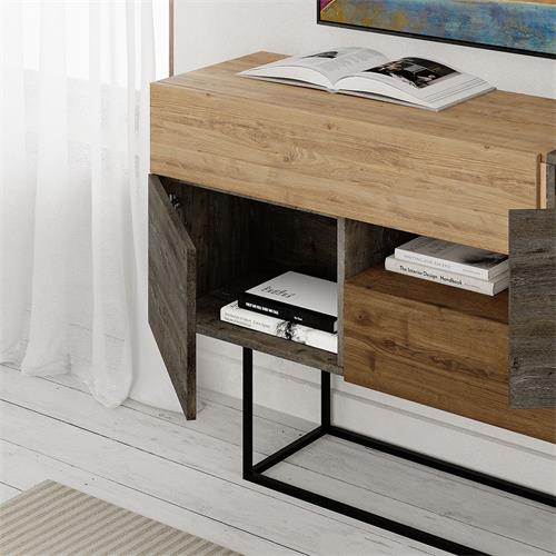 TITAN APARADOR 2P2C1H MARRON OSCURO/ROBLE/NOGAL