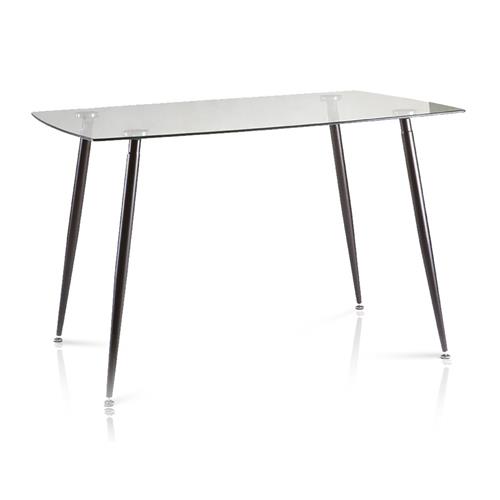 SWEEDEN MESA 120x80 TAPA CRISTAL P/NEGRA