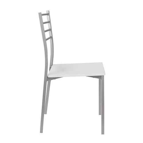 SK1424 SILLA METALICA ASIENTO BLANCO LAC. MONTADA