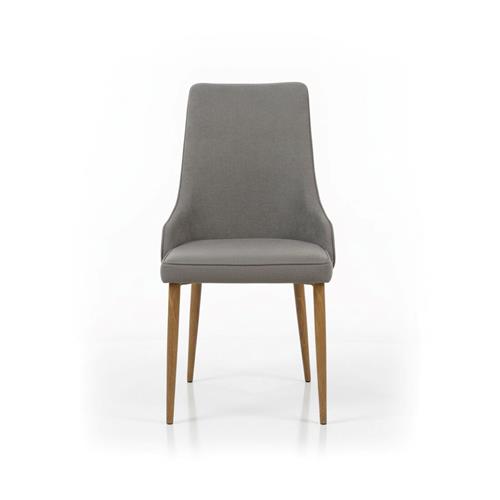 BRIANA SILLA COMEDOR DINO 02 GRIS CL/PATA ROBLE