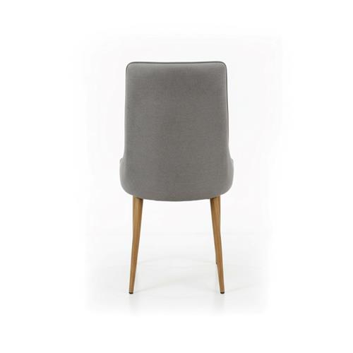 BRIANA SILLA COMEDOR DINO 02 GRIS CL/PATA ROBLE