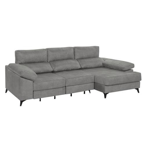 MILLER 3P+CHAISE DER. PALERMO 15 GRIS CLARO