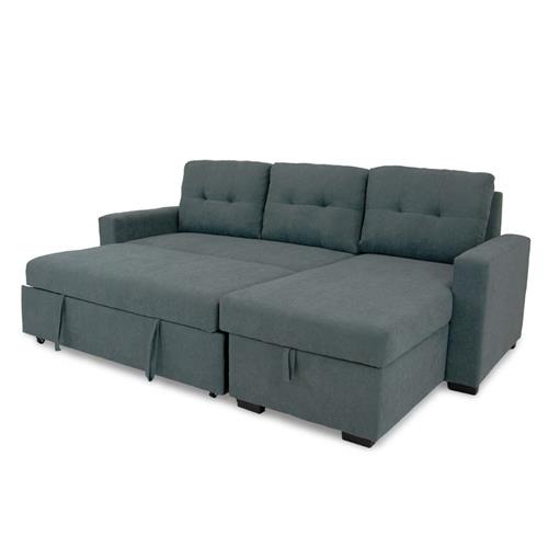 CLONY 2P+CHAISE C/CAMA REV. TELA 103-32 GRIS