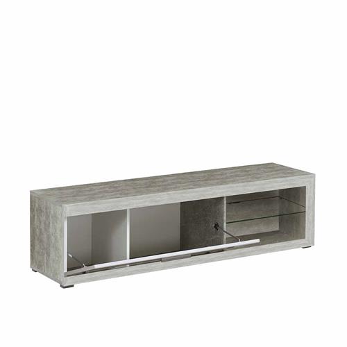 REMO MUEBLE TV 1P CEMENTO BT BLANCO OB BLF
