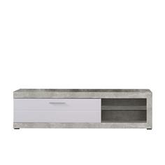 REMO MUEBLE TV 1P CEMENTO BT BLANCO OB BLF