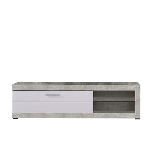 REMO MUEBLE TV 1P CEMENTO BT BLANCO OB BLF