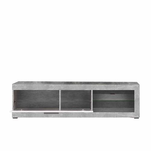 REMO MUEBLE TV 1P CEMENTO BT BLANCO OB BLF