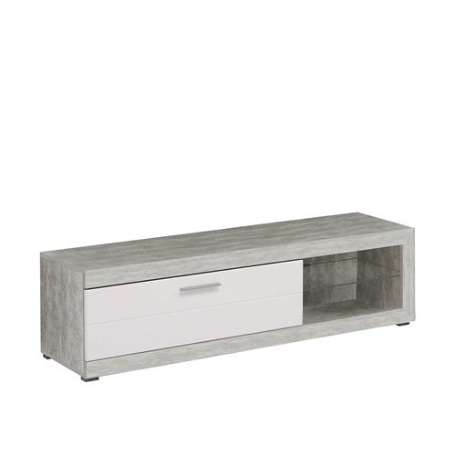 REMO MUEBLE TV 1P CEMENTO BT BLANCO OB BLF