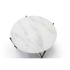 KENDALL MESA CENTRO 84 CM. CRISTAL MARMOL BLANCO 2